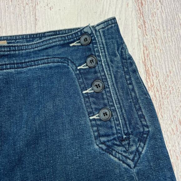 MOTHER The Sailor Tripper Jeans SIZE 30 Three Little Ship High Waist Kick Flare - Picture 5 of 10